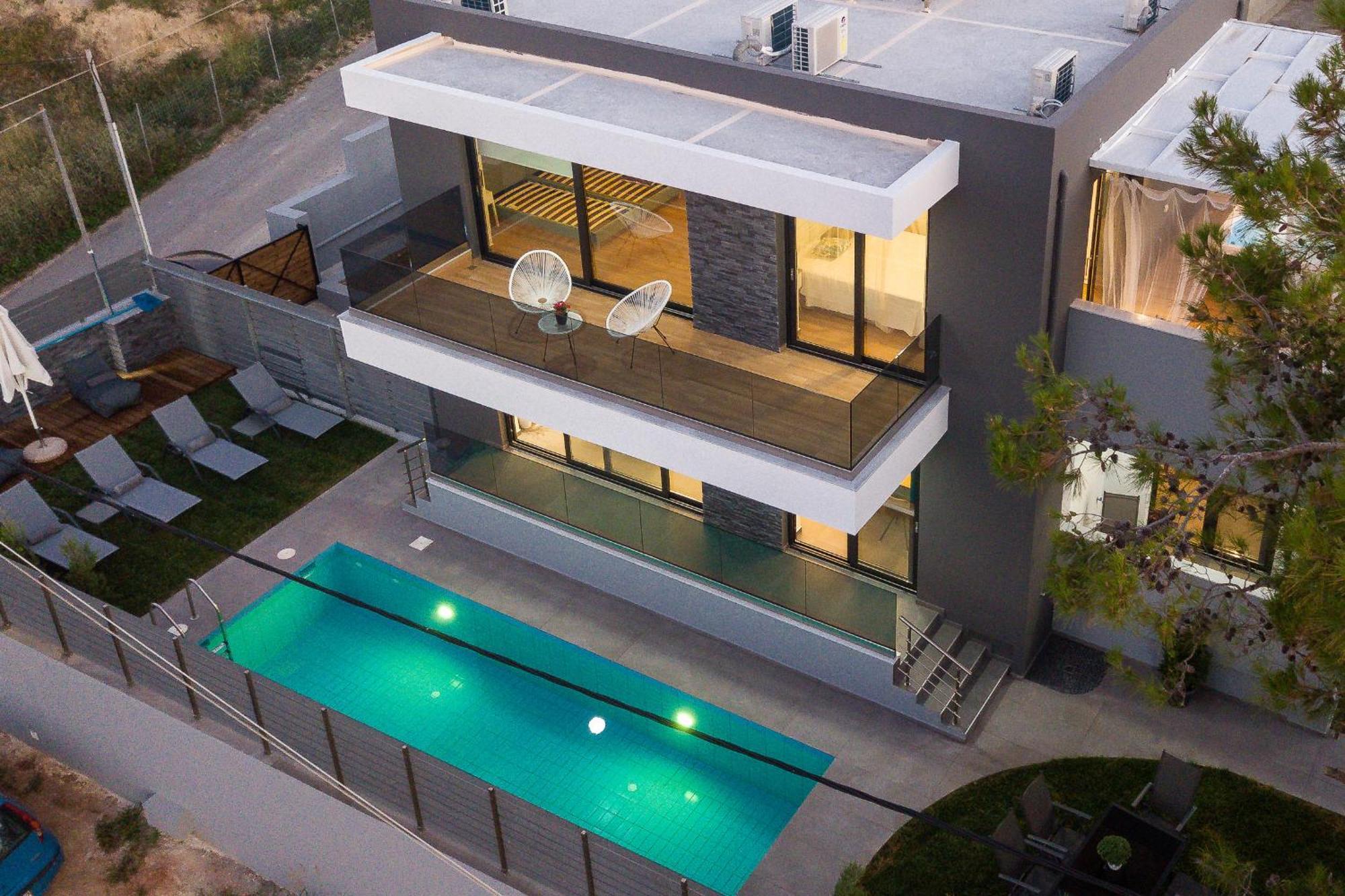 Nisos Villa, Pool & Heated Spawhirlpool, Walking To Beach, By Thinkvilla Sfáka Esterno foto