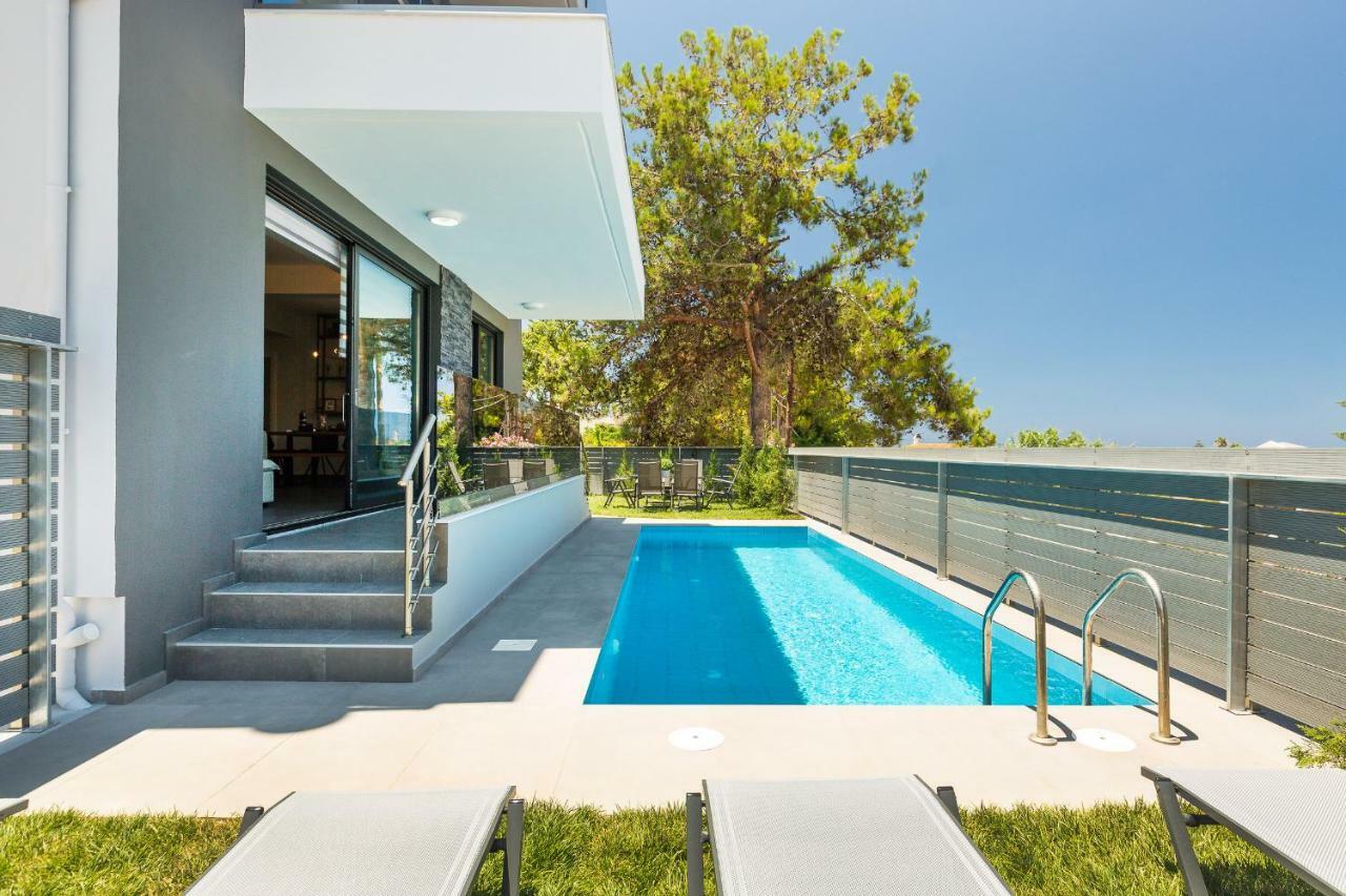 Nisos Villa, Pool & Heated Spawhirlpool, Walking To Beach, By Thinkvilla Sfáka Esterno foto