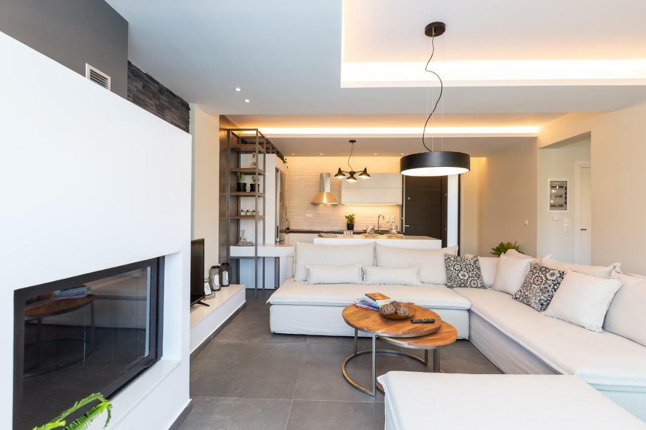 Nisos Villa, Pool & Heated Spawhirlpool, Walking To Beach, By Thinkvilla Sfáka Esterno foto