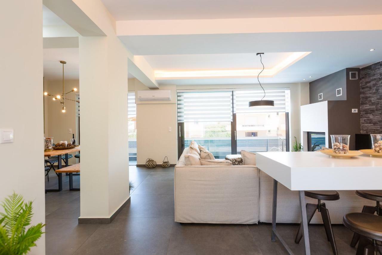 Nisos Villa, Pool & Heated Spawhirlpool, Walking To Beach, By Thinkvilla Sfáka Esterno foto
